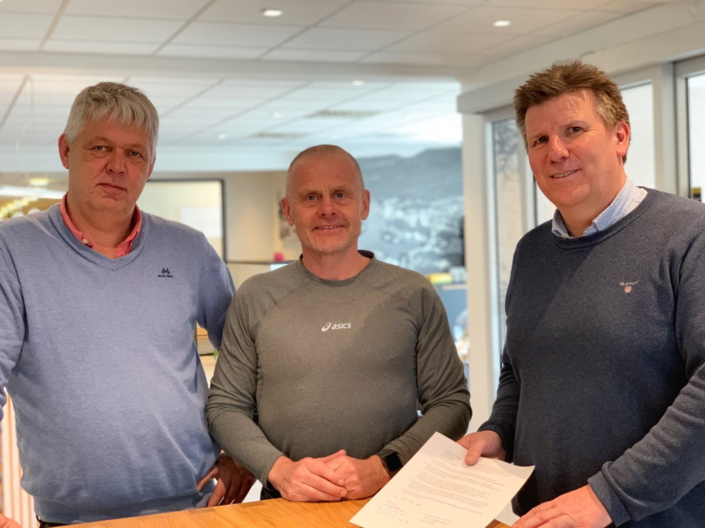 Tommy i Aktiv Eiendom, Torbjørn fra Landbrukets dag og Knut Kjetil fra Evje og Hornnes Sparebank